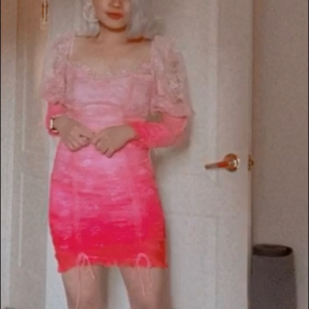 For love and lemons,Cherish Mini Dress (Carnation)
